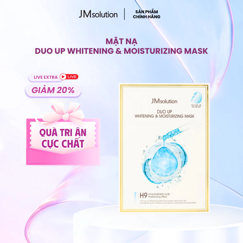 Mặt Nạ Thuần Chay JMSolution Duo Up Moisturizing Mask Hỗ Trợ Cấp Ẩm, Dưỡng Trắng, Cải Thiện Da Đều Màu 30g – JMSolution