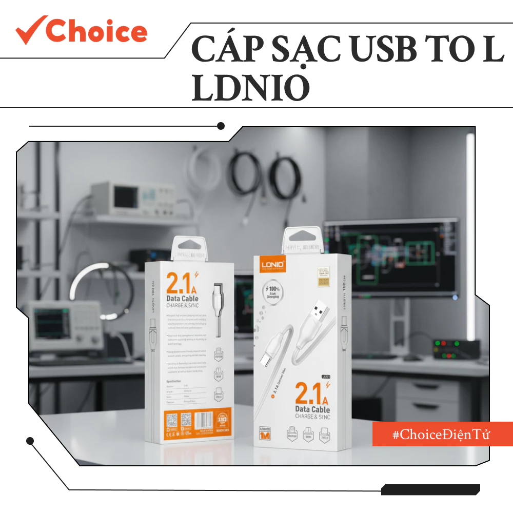 Cáp sạc USB to L Ldnio - LS371 Choice EL1-1762-4