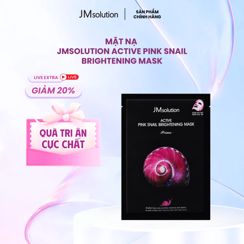 Mặt Nạ JMSolution Chiết Xuất Ốc Sên Dưỡng Da, Hỗ Trợ Da Căng Bóng, Sáng Mịn 30g - JMSolution