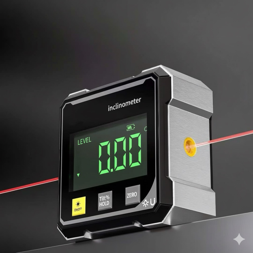 Máy Đo Góc Nghiêng Laser Kỹ Thuật Số – Đo Độ Dốc, Độ Nghiêng, Có Nam Châm Gắn…