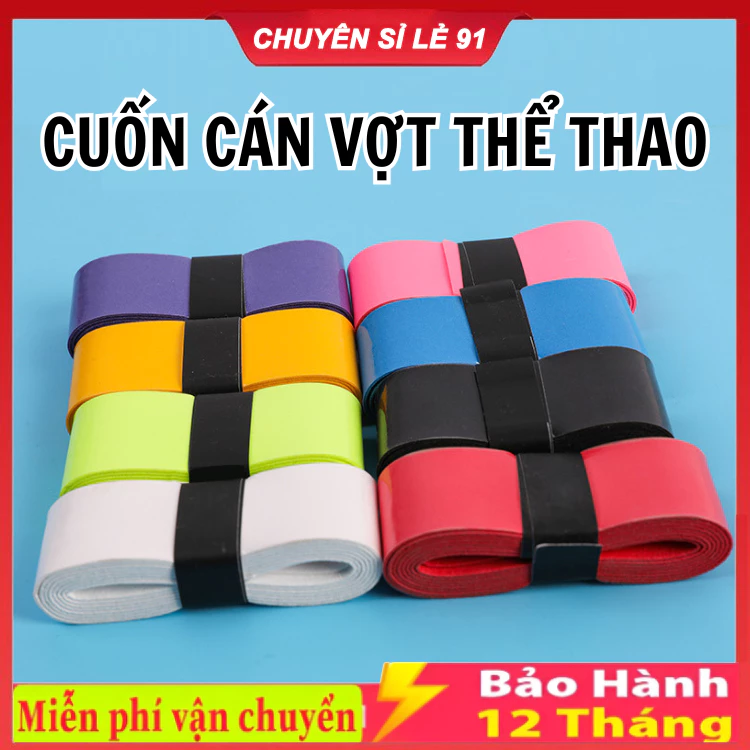 ( COMBO 5 ) Quấn cán vợt cầu lông , vợt Pickleball , vợt tennis - loại vân cá, thấm hút tốt, cầm êm tay