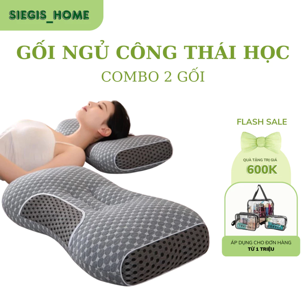 Gối Ngủ Massage Công Thái Học Cao Cấp, Gối Ngủ Dệt Kim Chống Đau Mói Cổ Vai Gáy Hiệu Quả Tại Nhà Cải Thiện Sức Khoẻ