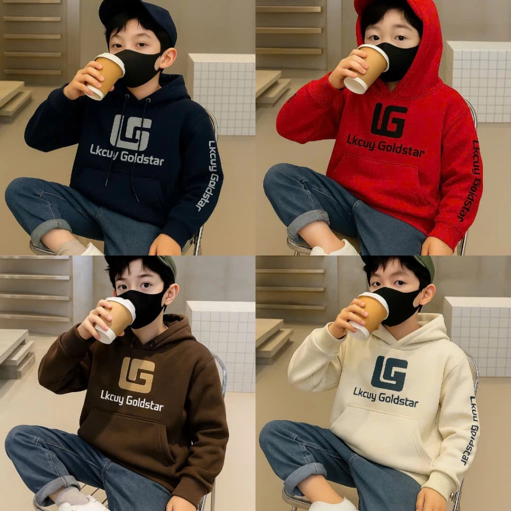 Áo Nỉ Hoodie Mùa Thu Đông Cá Tính Dành Cho Bé Trai Bé Gái 9-43kg Chất Liệu Nỉ Bông Ấm Áp , Áo Nỉ Hoodie Ấm Áp Cho Bé