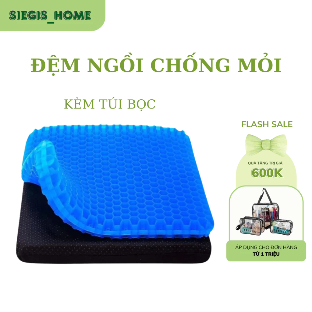 Đệm Ngồi Silicon 2 Lớp 3D MAGIC CUSHION Chống Mỏi - Nệm Ngồi Ghế Văn Phòng, Ô Tô Thoáng Khí Tuần Hoàn