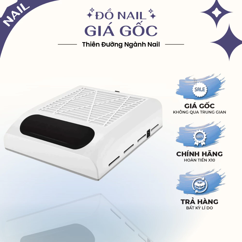 Máy hút bụi nail BQ-858 PLUS siêu bền khoẻ, máy hút bụi móng cao cáp chuyên dụng ngành nail (BH 1 tháng)