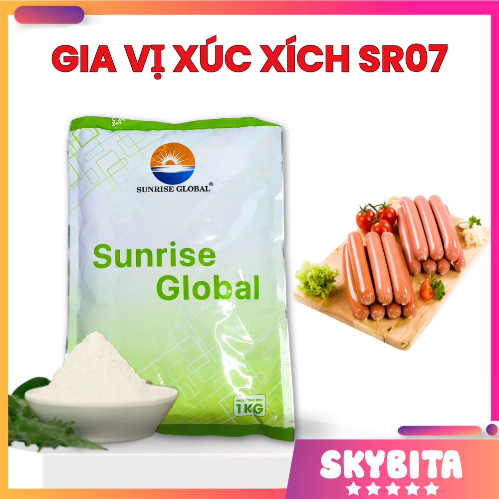 [100-300gr] Bột gia vị làm xúc xích Frankfurt SR07 (Spice130), vị đậm đà thơm đặc trưng gói nhỏ tiện lợi