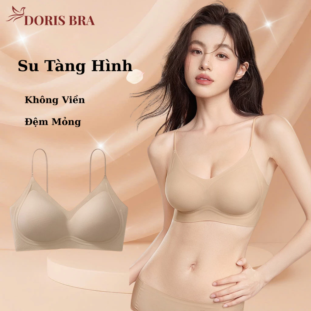 Áo lót HƯƠNG HOA TRÀ su lạnh DORIS mỏng nhẹ AL09, mềm mịn thoáng mát bản lưng tàng hình qua cửa từ