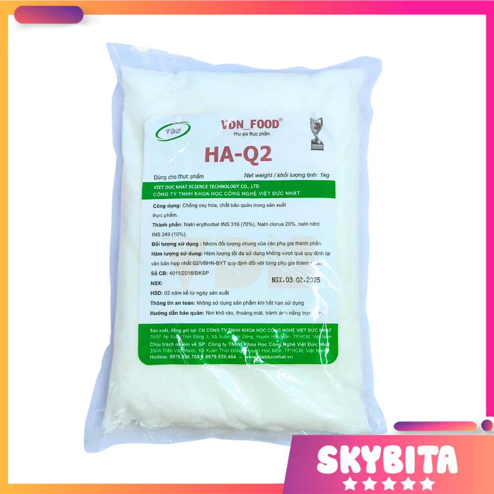 1Kg Muối diêm, muối đỏ HA-Q2 Việt Đức Nhật