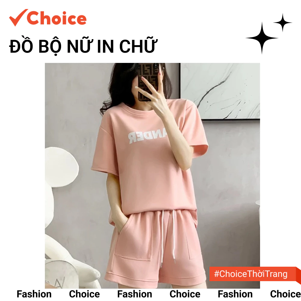 Set Đồ Nữ Choice FA1-2711-10 Hình In Nổi, Phong Cách Hàn Quốc, Chất Cotton Thoải Mái