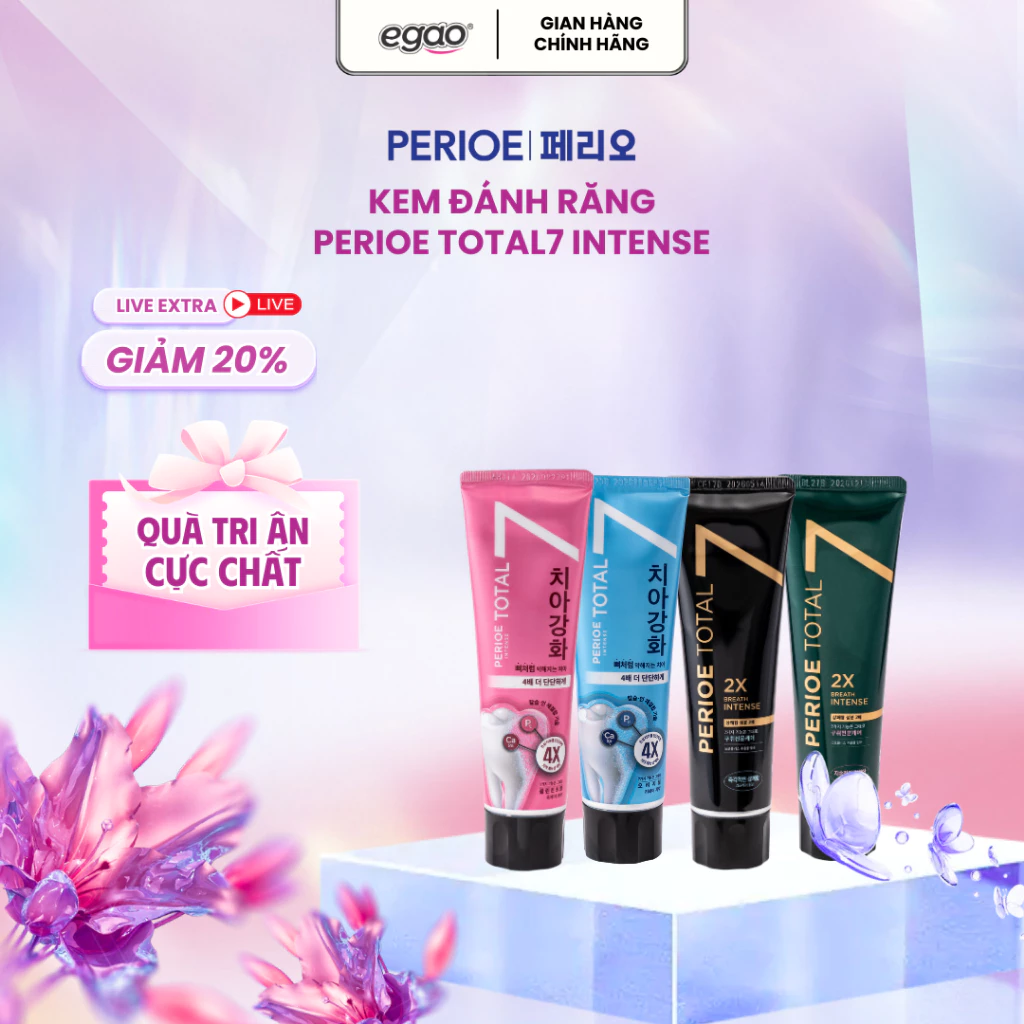 Kem Đánh Răng Trắng Răng Perioe Chăm Sóc Răng Miệng Hiệu Quả, Ngừa Sâu Răng Và Hôi Miệng, Hương Bạc Hà 120g Egao