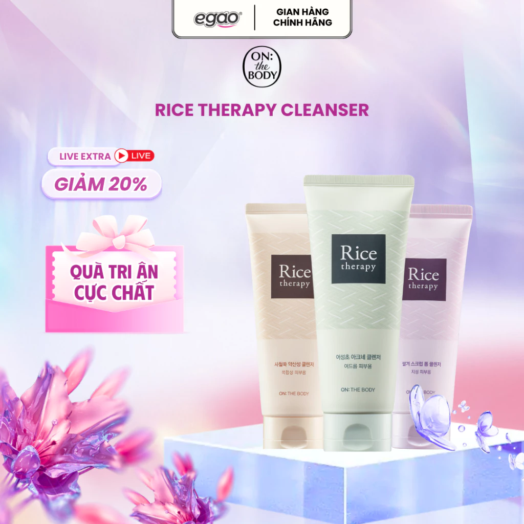 Sữa Rửa Mặt Dịu Nhẹ Cho Da Dầu Mụn On The Body Lành Tính, Kiềm Dầu,Giảm Mụn Hiệu Quả 150g Egao