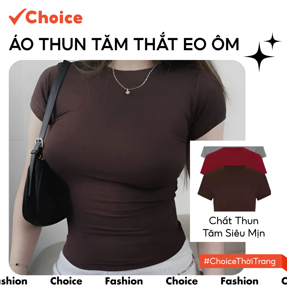 [Choice] Áo Thun Tăm Thắt Eo Ôm FA1-2711-24 Chất Siêu Mát, Mềm Mịn, Thời Trang