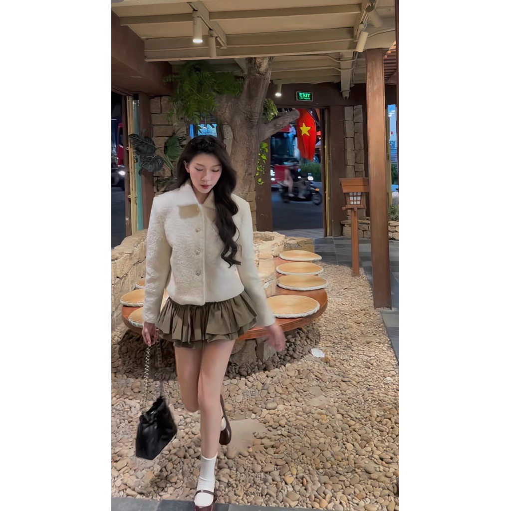 Áo khoác DẠ CỪU siêu dày dặn 2 lớp Samhyewear