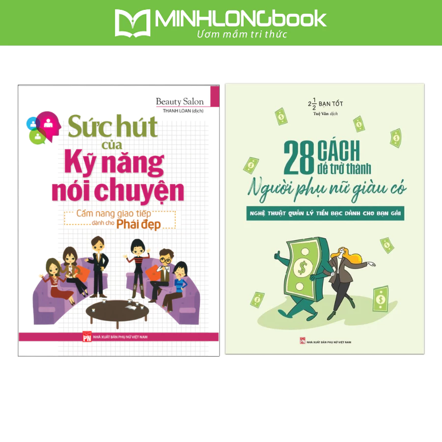 Sách: 28 Cách Trở Thành Phụ Nữ Giàu Có + Sức Hút Của Kỹ Năng Nói Chuyện - Cẩm Nang Giao Tiếp