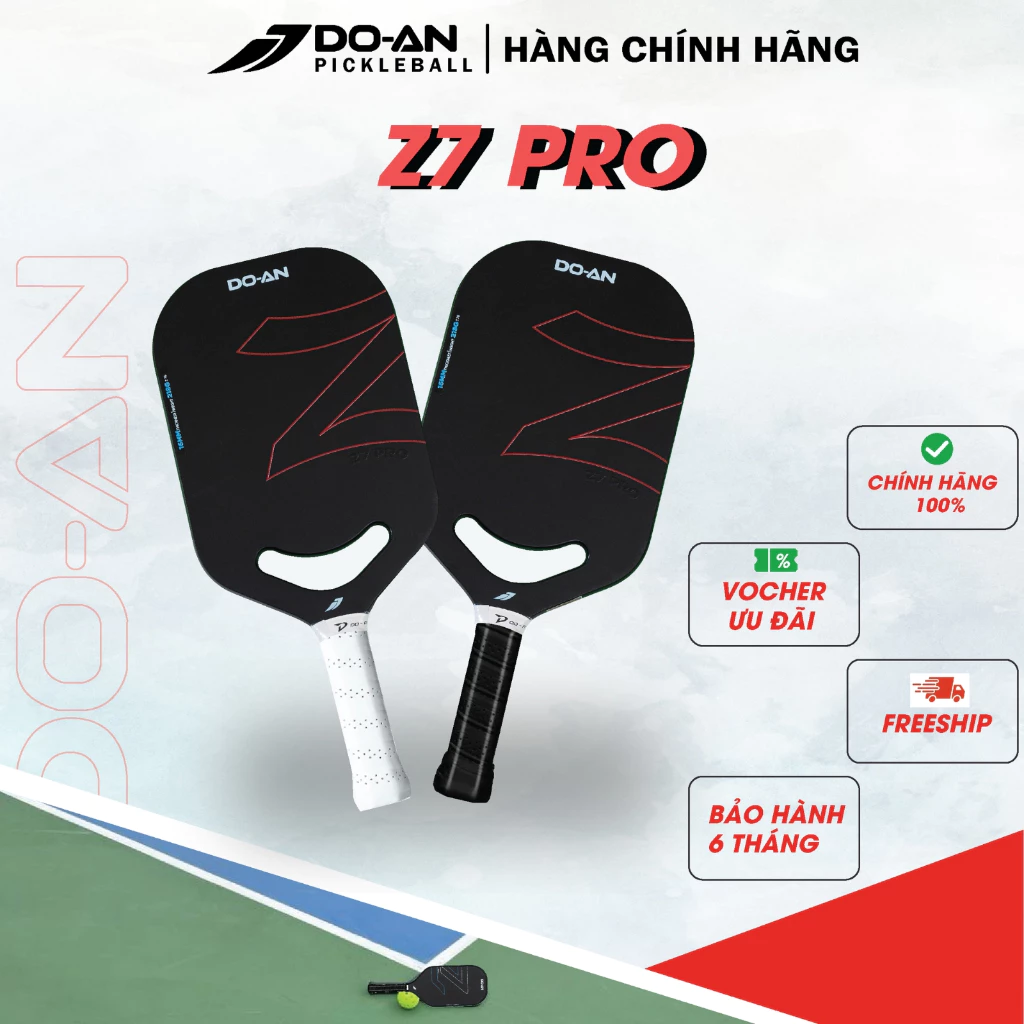 [TẶNG QUẤN CÁN] Vợt Pickleball DO-AN Z7 Bản Cao Cấp Sử Dụng Công Nghệ Ép Nóng , Foam Chống Rung-PB-Z7