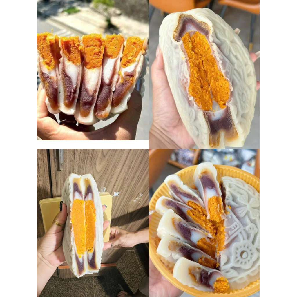 BÁNH DẺO NHÂN KHOAI MÔN MOCHI TRỨNG MUỐI NGHIỀN CHÀ BÔNG😍