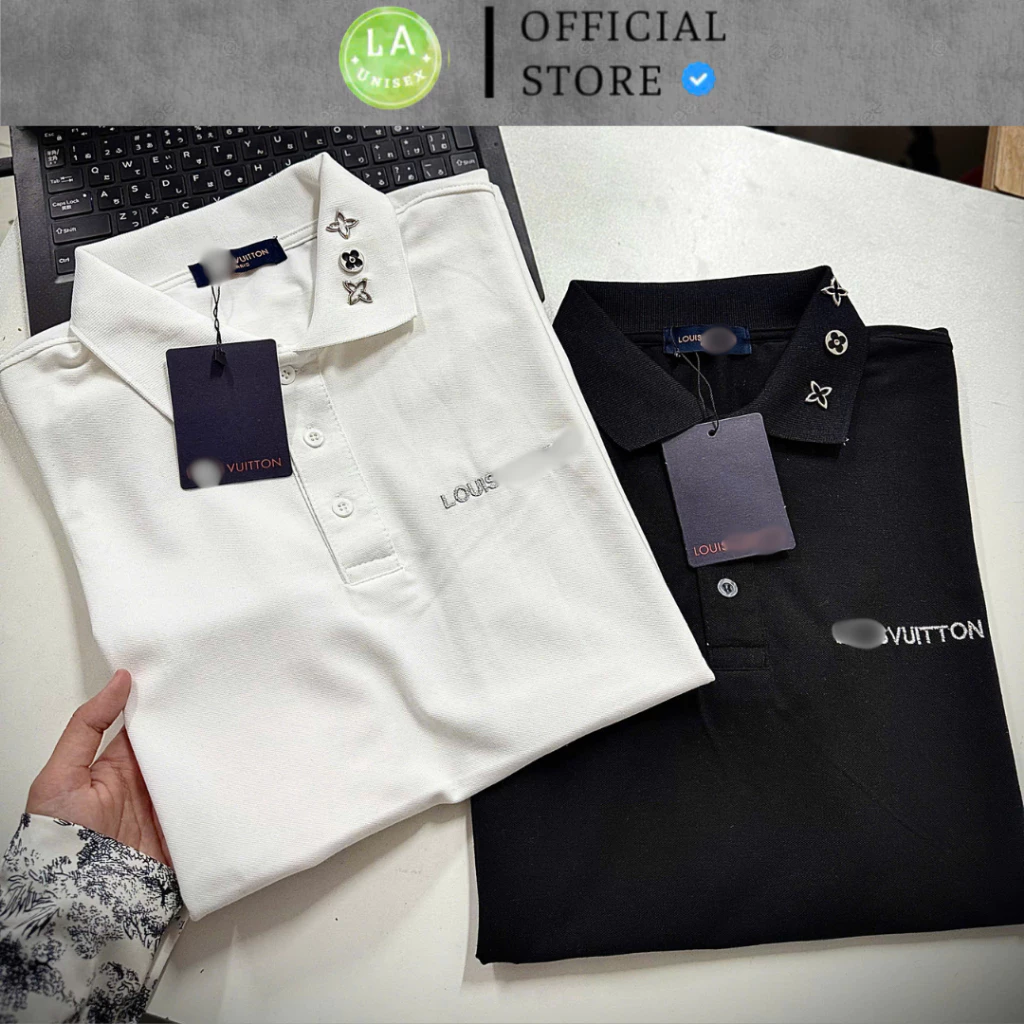 Áo Polo Nam Nữ Lờ Vi Logo MiLan Đính Logo Sắt Thêu Ngực, Vải Cotton Cá Sấu Đứng Form, Full Tag Mạc
