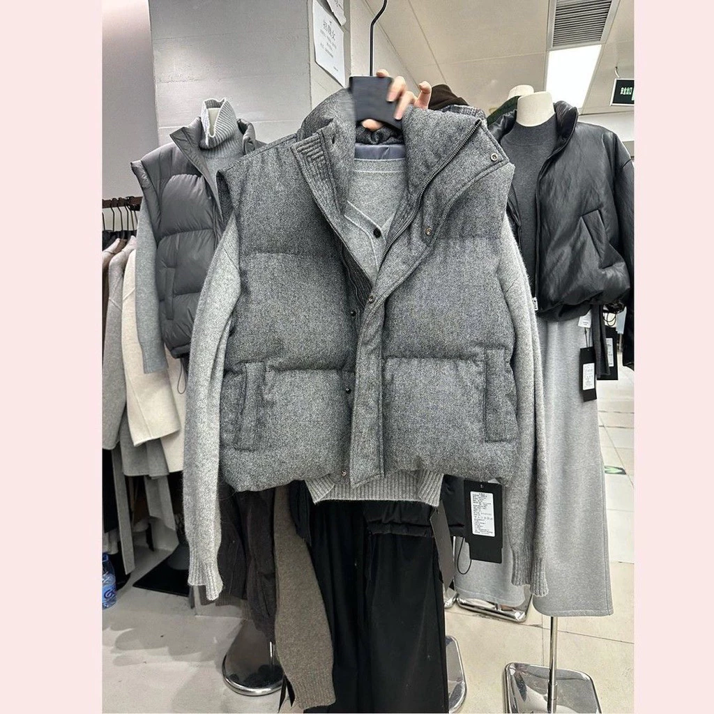 𝐘𝐮𝐫𝐢.𝐬𝐭𝐨𝐫𝐞 Áo Gile Phao Ấm Áp 2 Màu Basic