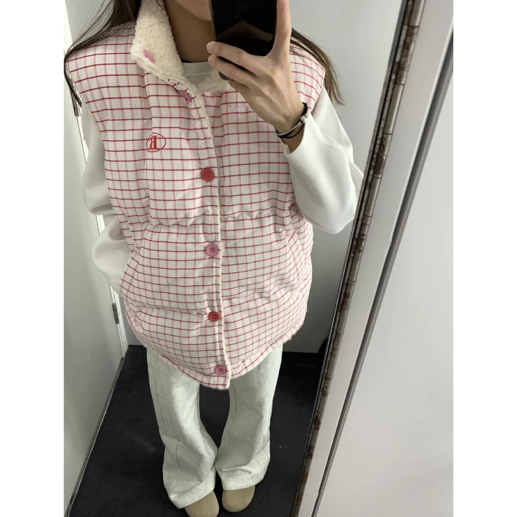 𝐘𝐮𝐫𝐢.𝐬𝐭𝐨𝐫𝐞 Áo Phao Gile Mặc 2 Kiểu Ấm Áp