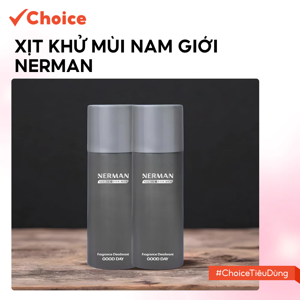 [Choice] Xịt Khử Mùi Nam Giới Hương Nước Hoa Nerman FM1-2436-16 Tạo Hương Thơm Cho Cơ Thể 100ml