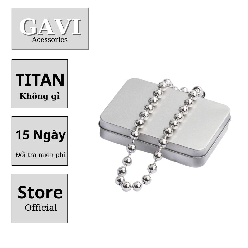 Vòng Cổ Ball nam nữ vòng tay mạ bạc titan cao cấp chống gỉ thiết kế dạng chuỗi unisex dễ phối đồ - Vòng Tay Ball Chain