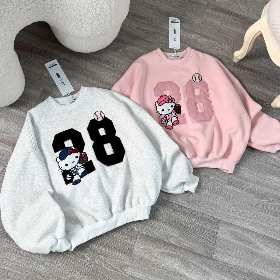 Áo Sweater Nỉ Nữ Cổ Tròn Form Boxy Nỉ In Số 28 Oversize Phong Cách Trẻ Trung Năng Động Genz studio