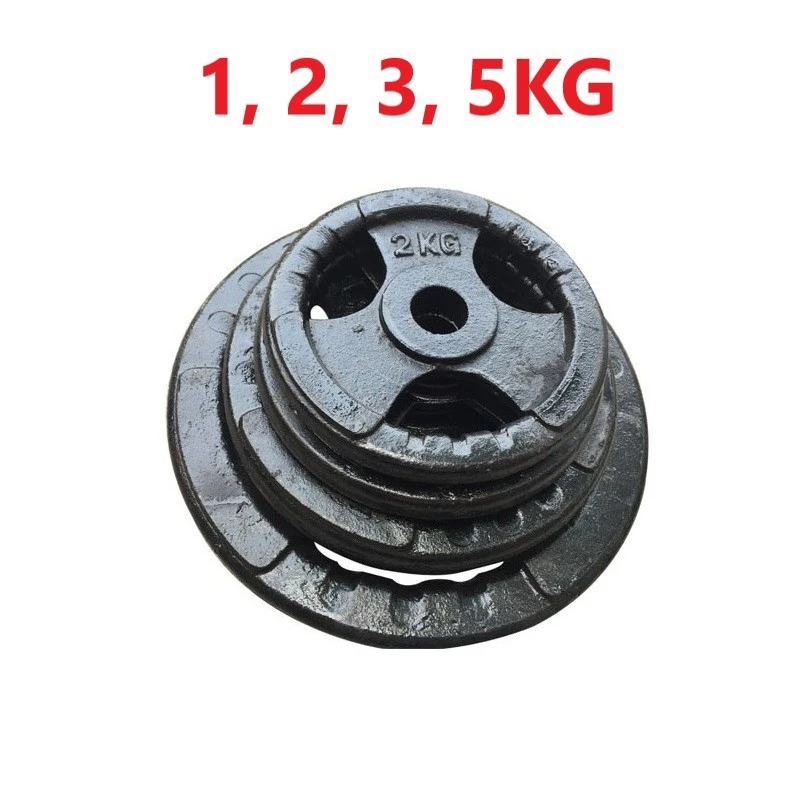Tạ bánh gang 1kg 2kg 3kg 5kg phi 30 mm sơn đen siêu bền (dùng cho đòn tạ 30 mm)