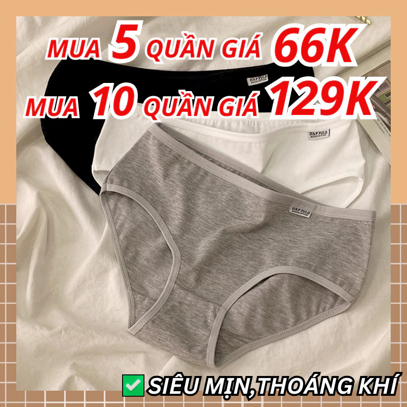 Quần Lót Nữ Cotton Co Dãn Thấm Hút Mồ Hôi Có Lớp Lót Kháng Khuẩn 109