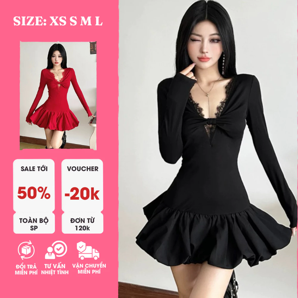 Đầm Body Đuôi Cá Ngắn Ôm Sát 3 Vòng – Đầm Nữ Dự Tiệc, Hẹn Hò, Dạo Phố Sexy Cao Cấp [Có Quần Bảo Hộ]