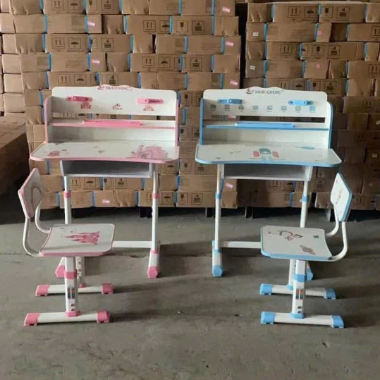 Bộ bàn học thông minh cao cấp chống gù chống cận cho bé điều chỉnh độ cao giúp thoải mái học tập