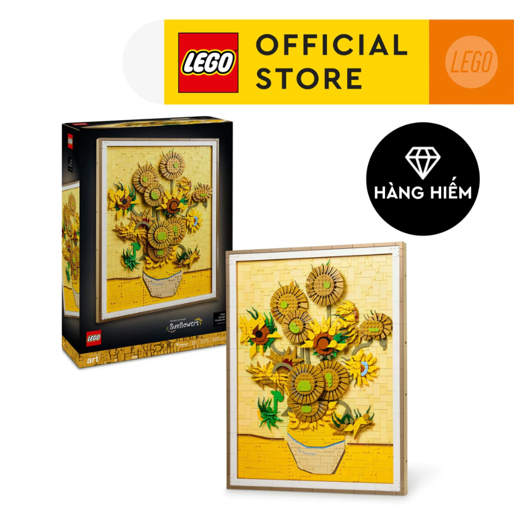 LEGO ART 31215 Đồ Chơi Lắp Ráp Tranh Hoa Hướng Dương Của Vincent Van Gogh  (2615 chi tiết)