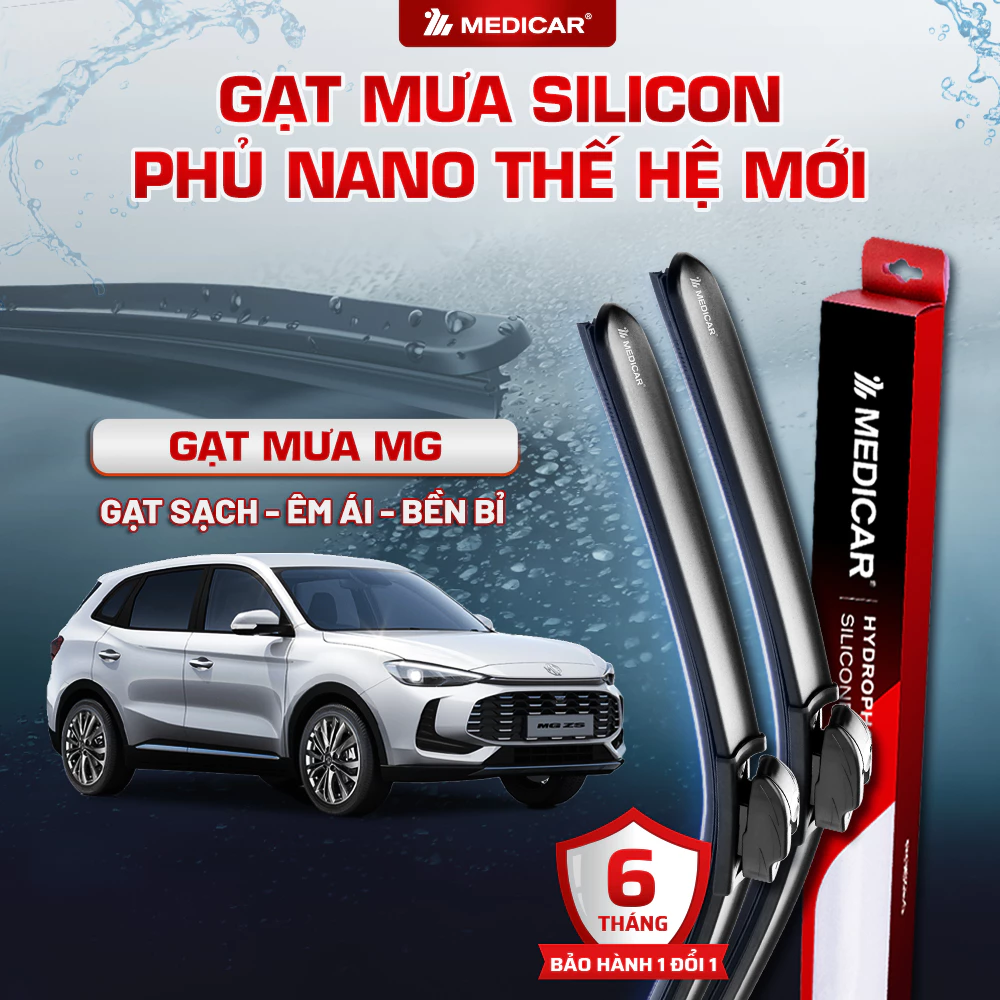 CẶP GẠT MƯA Ô TÔ xe MG - Gạt mưa ô tô Silicon phủ nano chống nước Medicar