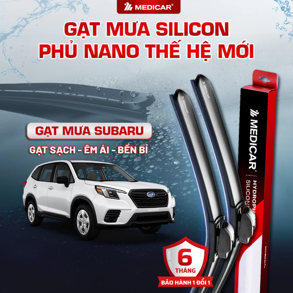 CẶP GẠT MƯA Ô TÔ xe SUBARU - Gạt mưa ô tô Silicon phủ nano chống nước Medicar