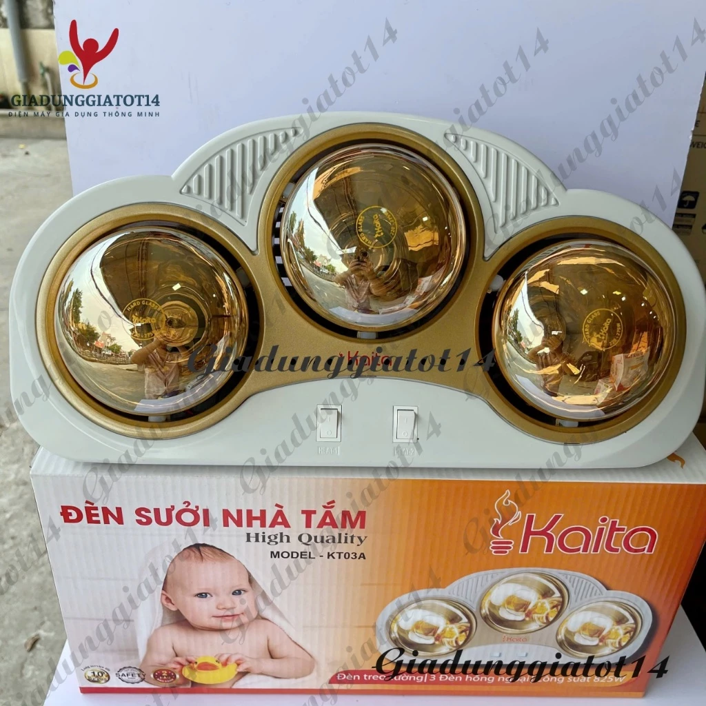 Đèn sưởi nhà tắm Tranco/Kaita/Camac 2 bóng và 3 bóng chống lóa mắt - Bảo hành 24 tháng toàn quốc