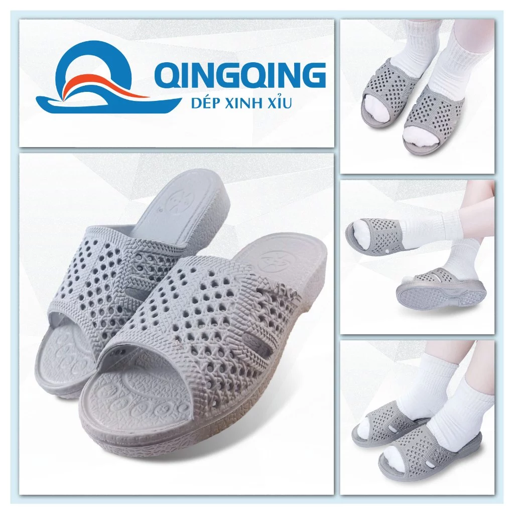 Dép tổ ong VAC XÁM (Lùi 1 size) nhựa EVA siêu nhẹ,êm chân,đủ size -Hàng chính hãng - Có HĐĐT