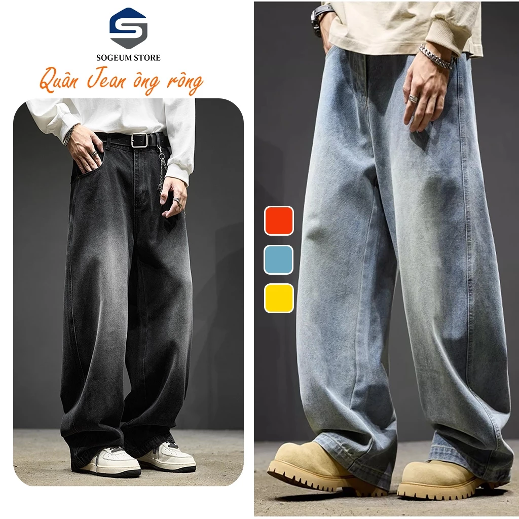 Quần Jeans baggy nam ống xuông rộng QCCC đẹp hottrend SOGUME.STORE