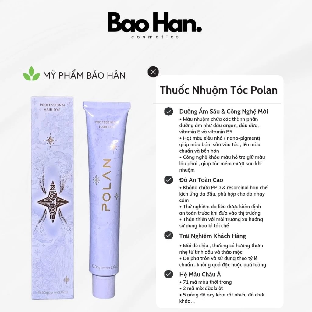 THUỐC NHUỘM TÓC POLAN 90ml