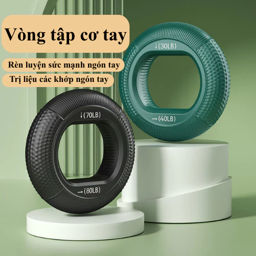 Vòng Silicon Tập Cơ Tay Công Thái Học – Dụng Cụ Cầm Nắm Luyện Sức Mạnh Ngón Tay, Phục Hồi Chức Năng