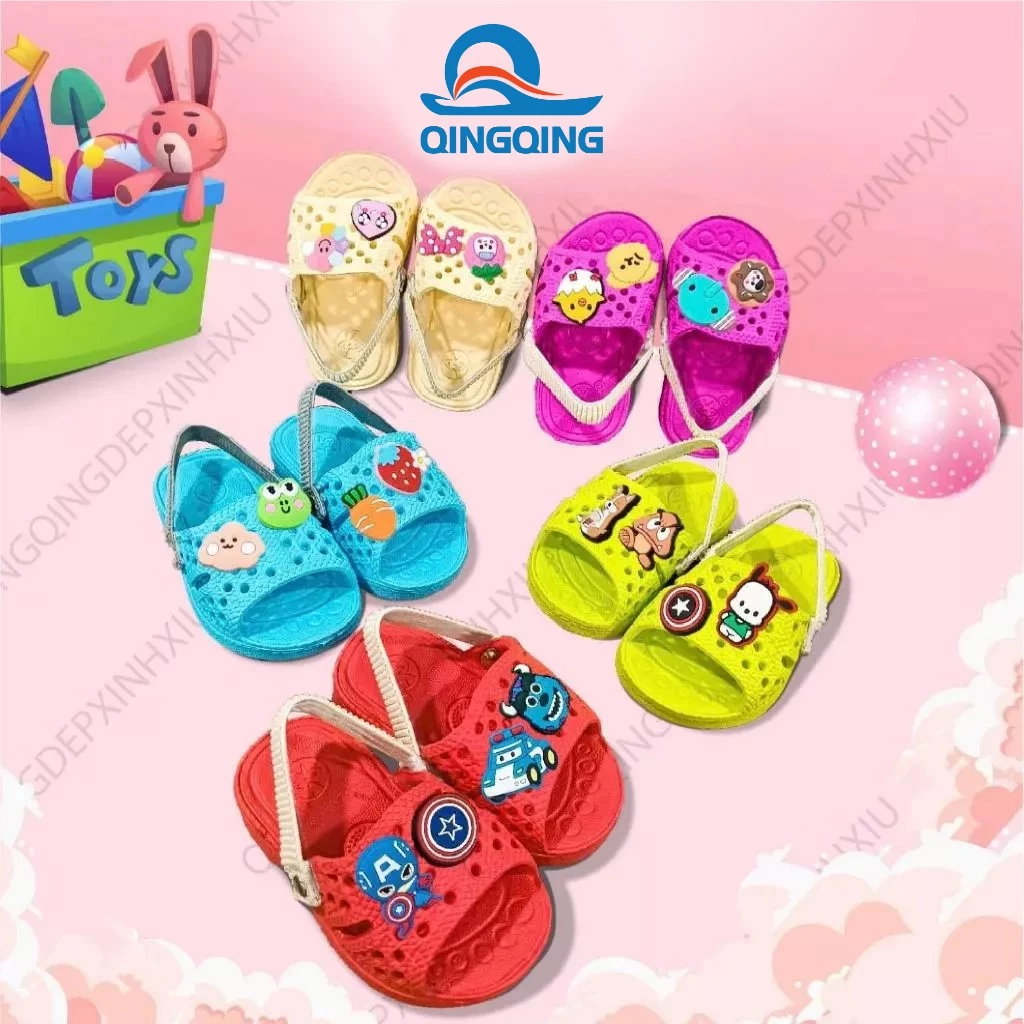 Dép tổ ong kèm sticker( 0-6 tuổi) Có Quai, dép tập đi Nhựa EVA siêu nhẹ -Hàng Việt Nam - Có HĐĐT