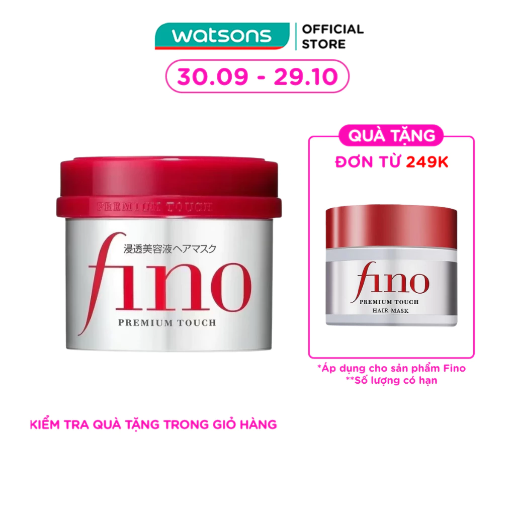 Kem Ủ Tóc Cao Cấp Fino Phục Hồi Hư Tổn Premium Touch 230g