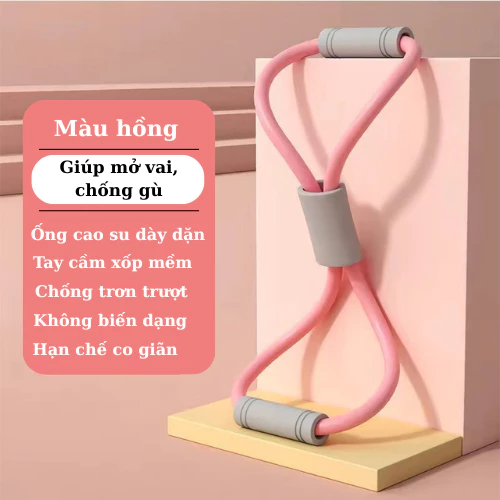 Dây Tập Kháng Lực Số 8 Tập Gym Đa Năng, Dây Kháng Lực Tập Yoga Chất Liệu Silicone Bền Bỉ