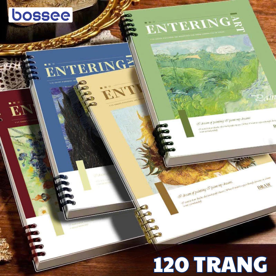 Sổ còng thay giấy A5/B5 giấy chống lóa 120 Trang dày dặn, giấy kẻ ngang/kẻ vuông - Sổ tay nhật ký, sổ ghi chép học sinh