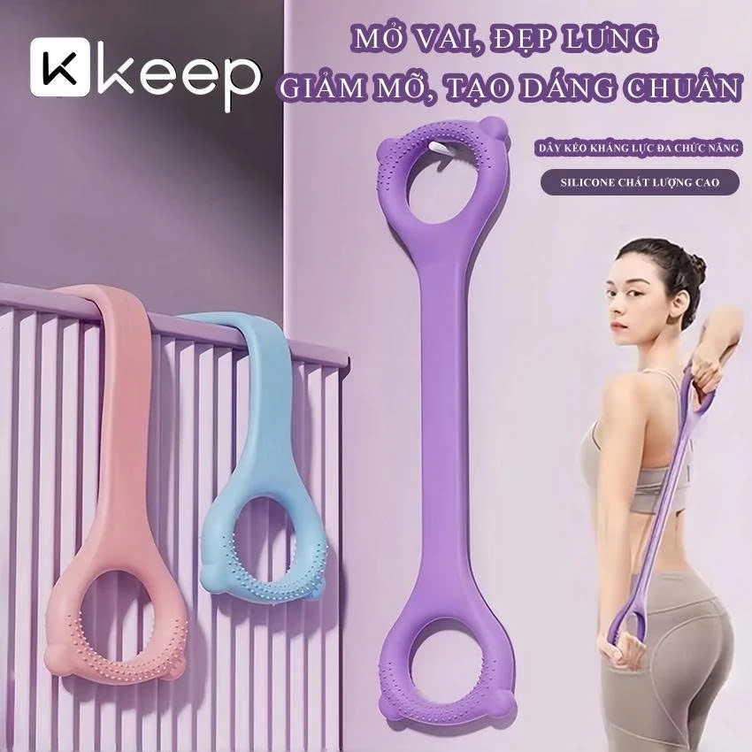 Dây Tập Kháng Lực Tập Gym Đa Năng, Dây Kháng Lực Tập Yoga Chất Liệu Silicone Bền Bỉ
