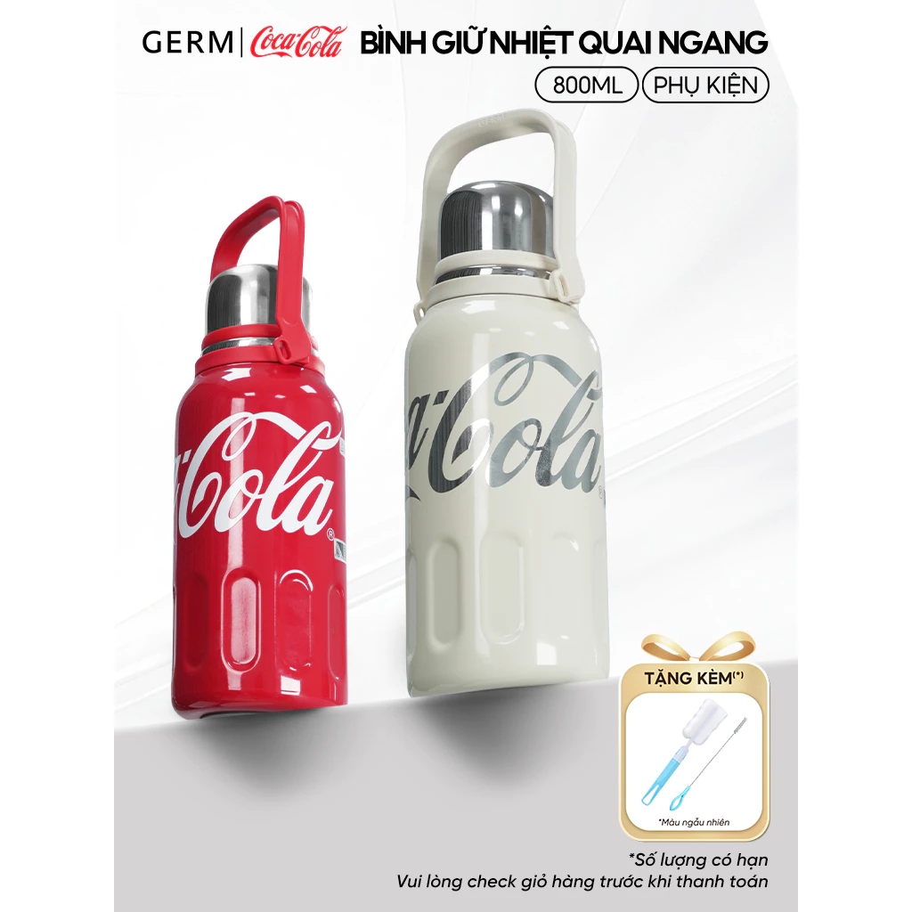 Bình Giữ Nhiệt GERM Coca-Cola Dung Tích Lớn 800ml/1200ml Inox 316 - GE-CK23AW-B35/GE-CK23AW-B36
