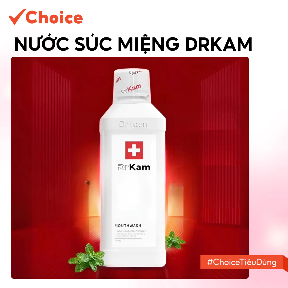 [Choice] Nước Súc Miệng DrKam FM1-2799-4 Chuẩn Y Khoa, Hỗ Trợ Giảm Hôi Miệng, Viêm Nướu, 250ml