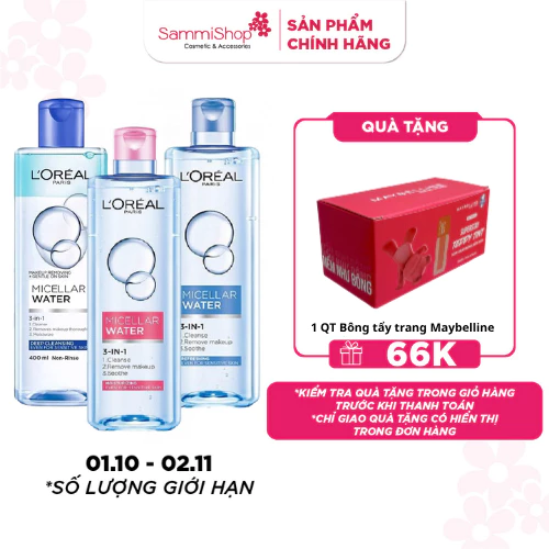 Tẩy Trang Loreal Paris Skincare Micellar 400ml