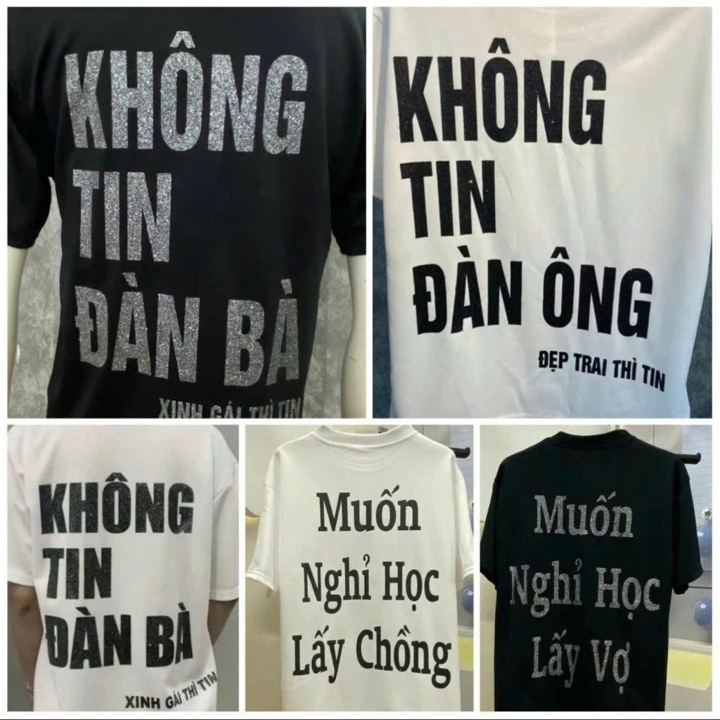 Áo thun NAM NỮ hình in Kim Tuyến, áo hotren thời trang Menswear Cotton poly chất vải mềm mịn co giãn tốt đa dạng màu sắc