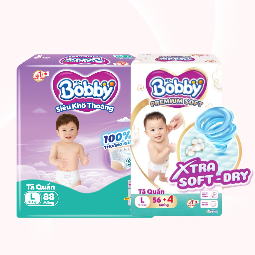 Tã/Bỉm quần Bobby Ultra+/Bobby Premium đủ size M96/L88/XL76/XXL70/ cho bé từ 6 đến 25kg SHOPBEBAO