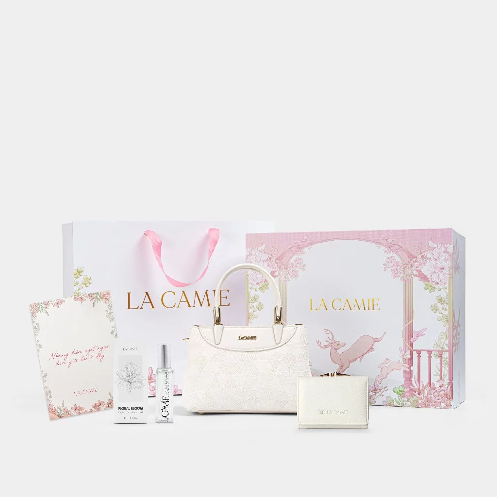 Set quà tặng túi xách ĐÚNG THƯƠNG món quà trọn vẹn dành tặng phái đẹp Thương hiệu LaCamie Combo TX5A0508