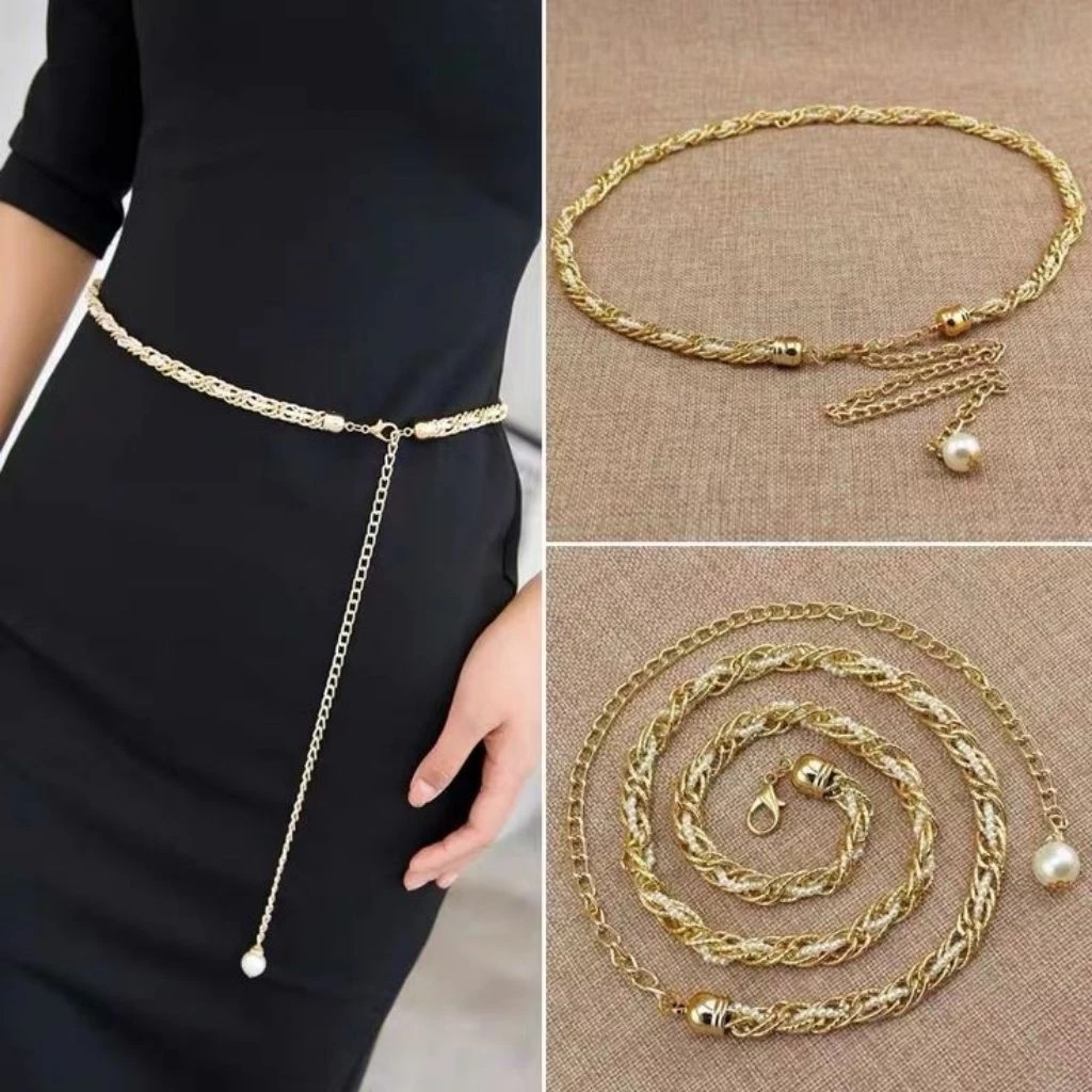 Thắt lưng ( đai váy) Dây chuyền kim loại có thể điều chỉnh_ phụ liệu may mặc Hiếu Đăng